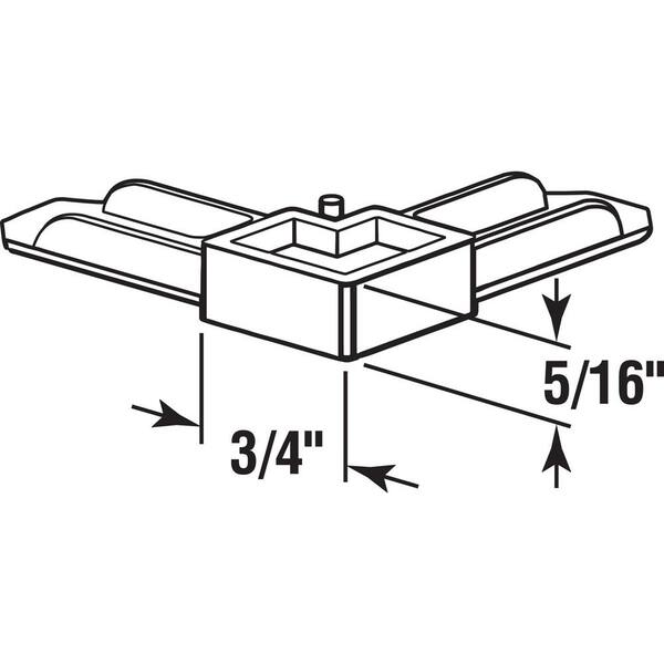 Prime-Line White Plastic 5/16 in. W X 3/4 in. L Screen Frame Corner 1 pk Prime-Line White Plastic 5/16 in. W X 3/4 in. L Screen Frame Corner 1 pk