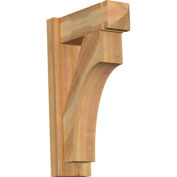 Ekena Millwork 6 in. x 24 in. x 16 in. Western Red Cedar Westlake Arts and Crafts Rough Sawn Outlooker