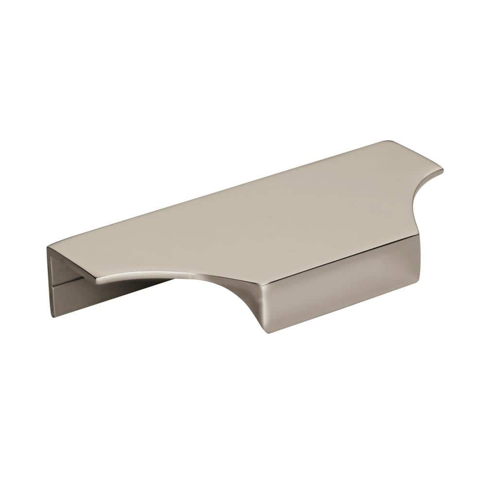 Extent 4-3/16 in. (106mm) Modern Polished Nickel Cabinet Edge Pull