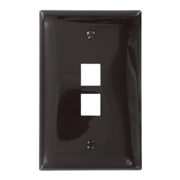 Brown 1-Gang Audio/Video Wall Plate (1-Pack) 41091-2BN