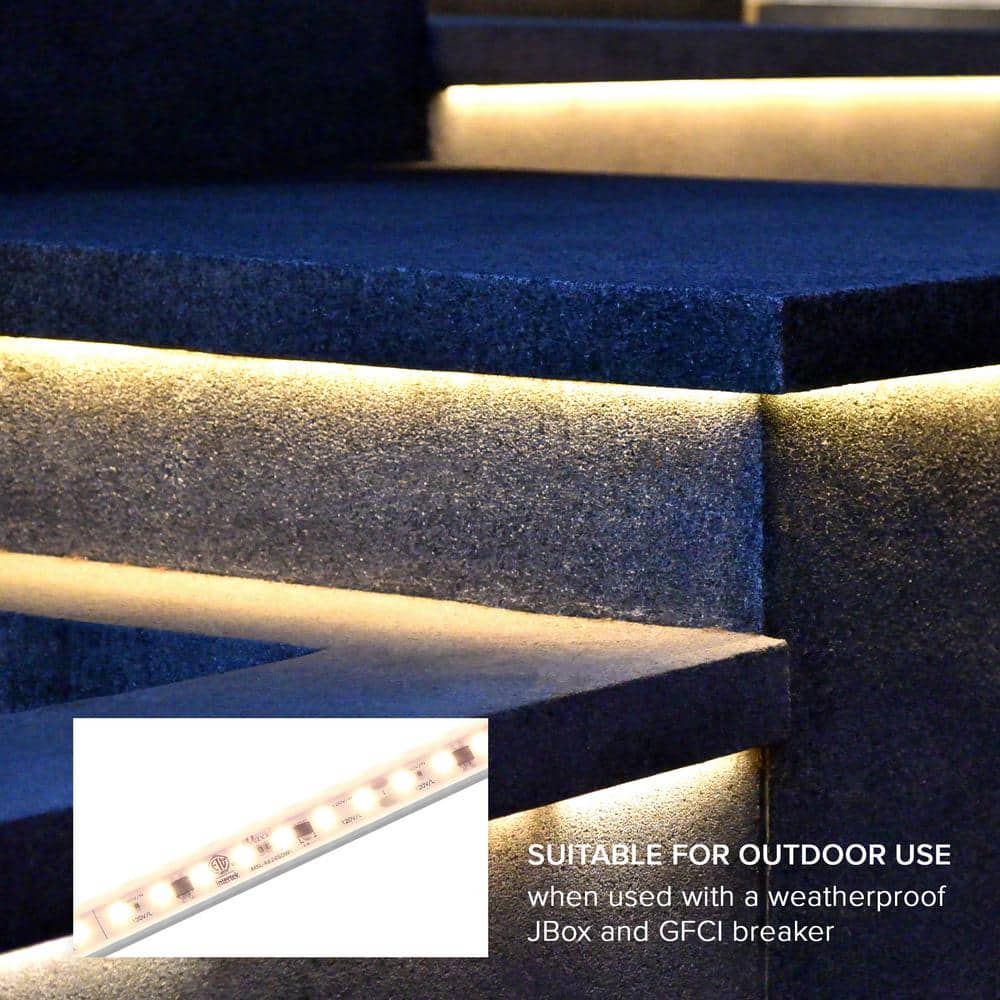 12" White PVC LED Under Cabinet Strip Light