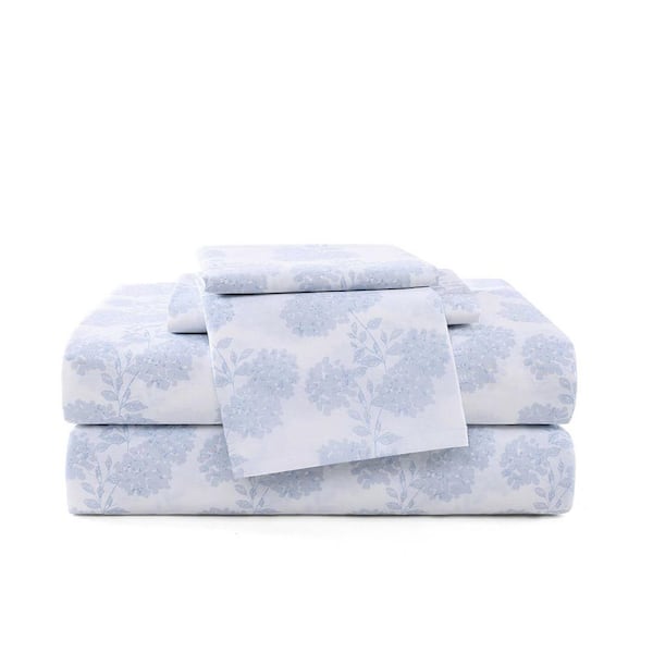 Fairfield 4-Piece Blue Cotton King Sheet Set