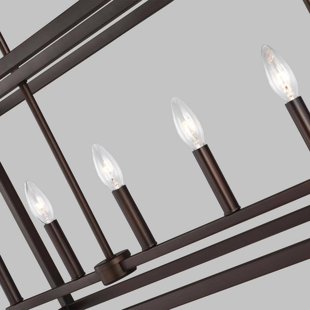 Moffet Street 7-Light Rustic Bronze Linear Pendant