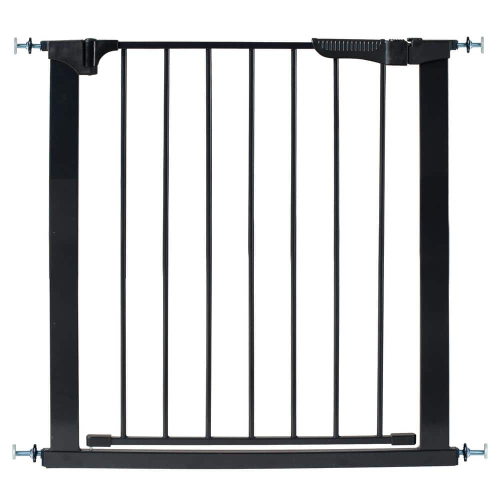 Black Metal Auto-Close Pressure Mounted Safety Gate