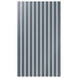Adjustable Slat Wall 1/8 in. T x 4 ft. W x 8 ft. L Dark Grey Acrylic Decorative Wall Paneling (11-Pack)