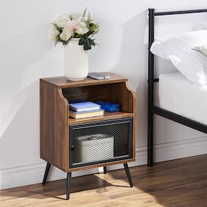 VECELO Modern Night Stand End Side Table with Storage and Door ...