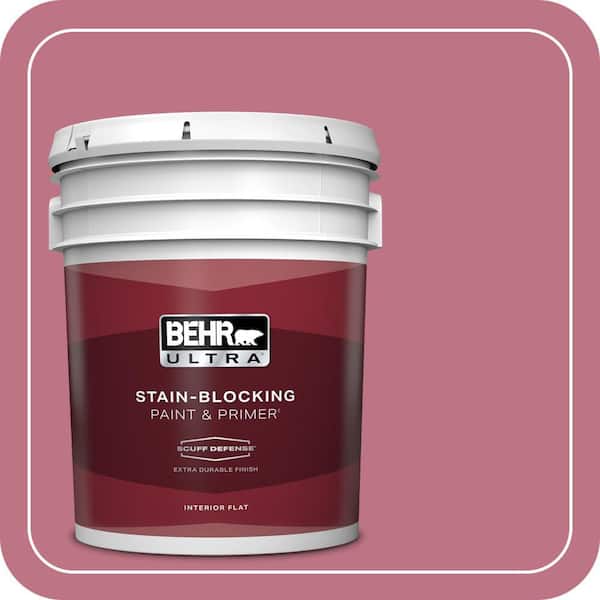 BEHR ULTRA 5 gal. #110D-4 Rosily Extra Durable Flat Interior Paint & Primer