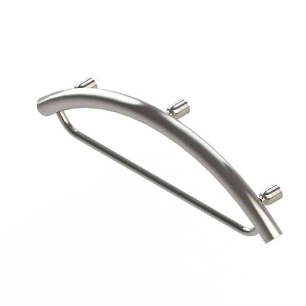 INVISIA 24 in. Concealed Screw Grab Bar and Towel Bar, 2-In-1 Designer Grab Bar ADA Compliant in Brushed Stainless