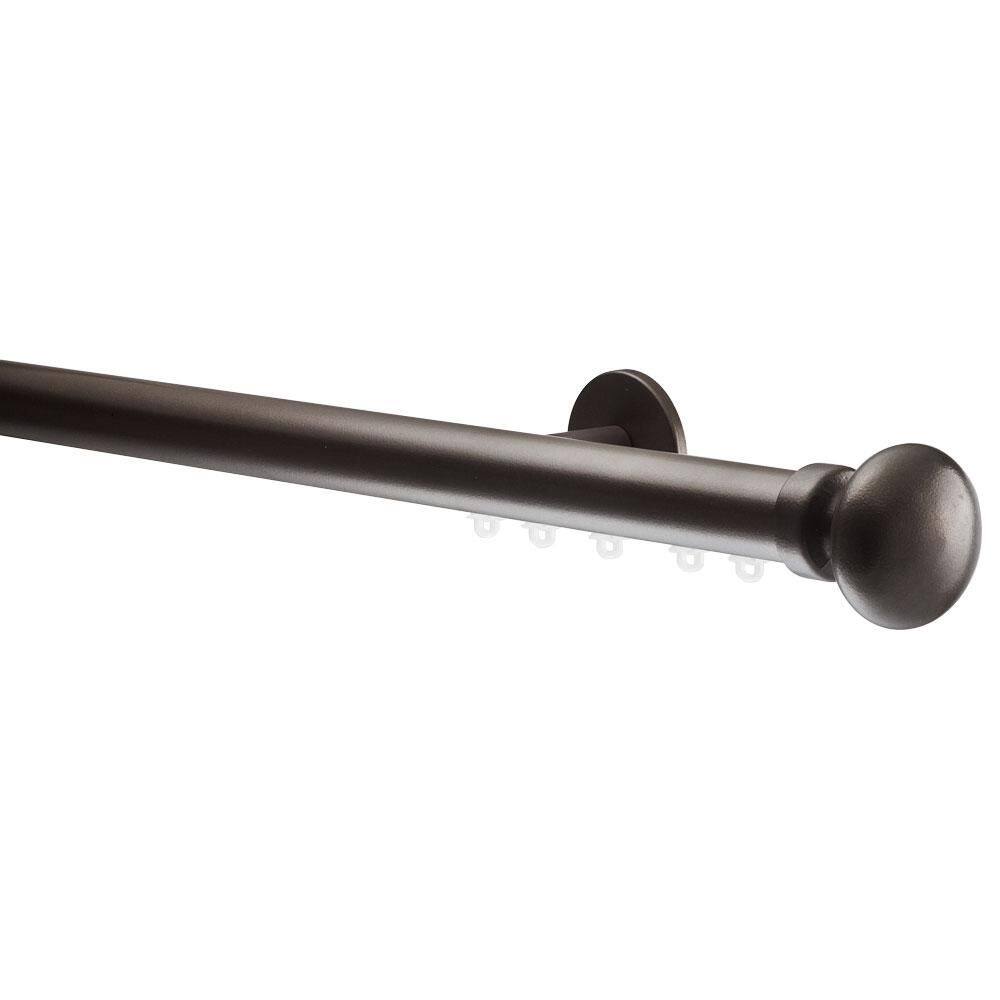 "Tekno Pro 60"" Non-Adjustable 1.13 in. Diameter Decorative Traverse Curtain Rod with Oval Finial in Oil Rubbed Bronze" price history on PriceWatchPro