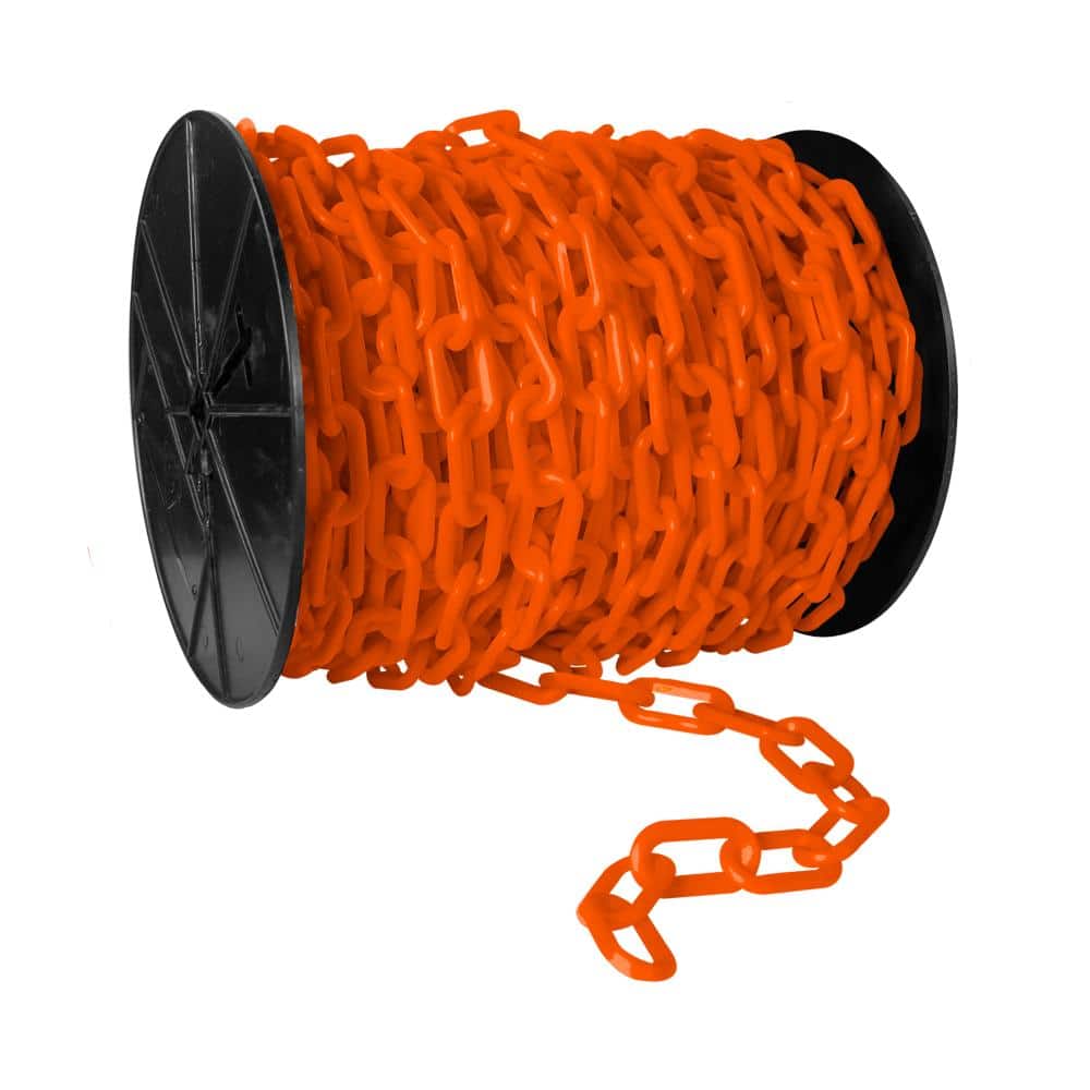 "2"" x 100' Heavy Duty Safety Orange Plastic Chain - Reel" price history on PriceWatchPro