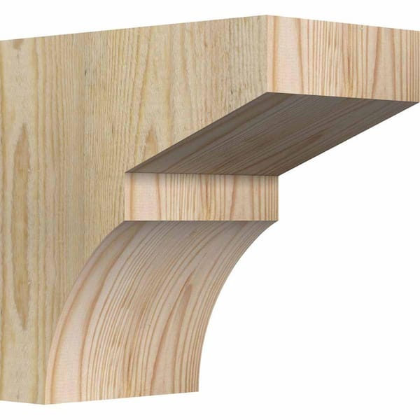 Ekena Millwork 6 in. x 10 in. x 10 in. Douglas Fir Monterey Rough Sawn Corbel