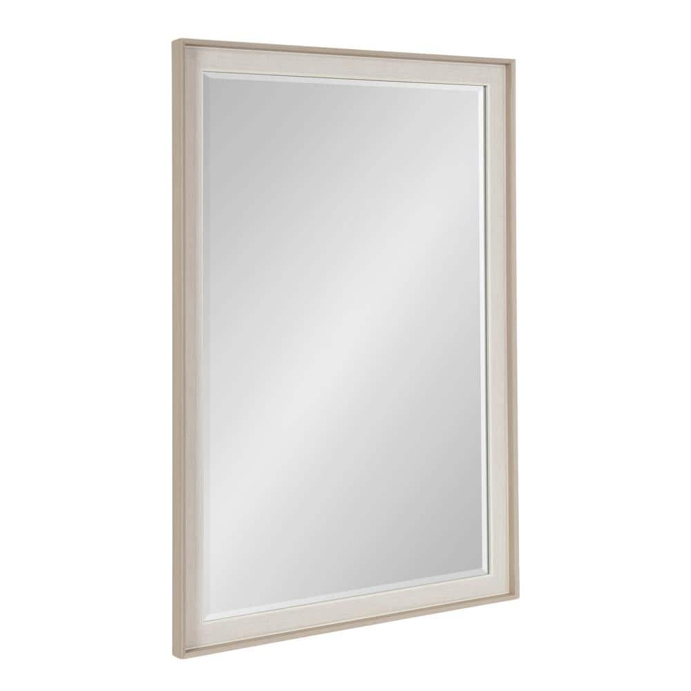 Kate and Laurel Kobert 24.00 in. W x 36.00 in. H Natural Rectangle Transitional Framed Decorative Wall Mirror