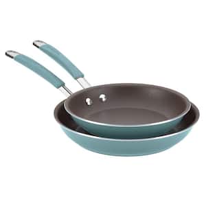 Rachael Ray 2-Piece Classic Brights Hard Enamel Aluminum Nonstick Skillet  Set, Marine Blue 9.25 in. and 11 in. 17642 - The Home Depot