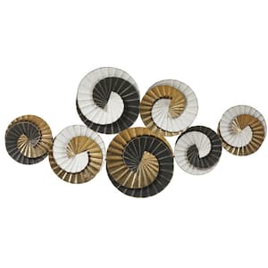 Multi-Color Metal Swirl Wall Applique Decor