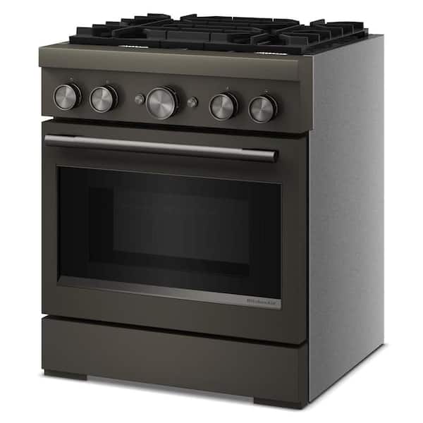 KitchenAid 30 in. 4 Burners Commercial-Style Dual Fuel Range in