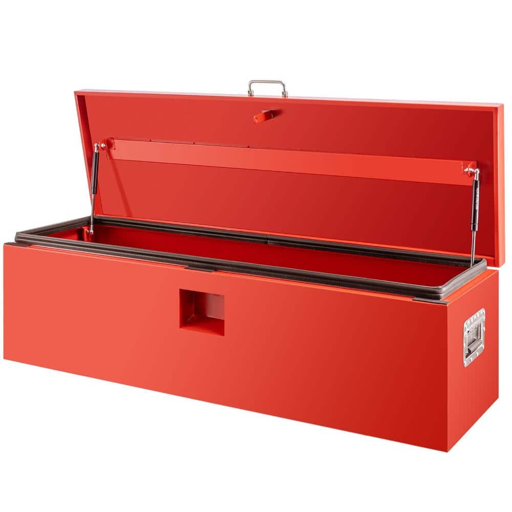 Red Steel Truck Bed Tool Box Dual Lids 48 x 16 x 14 inches Storage for Truck RV Trailer price history on PriceWatchPro