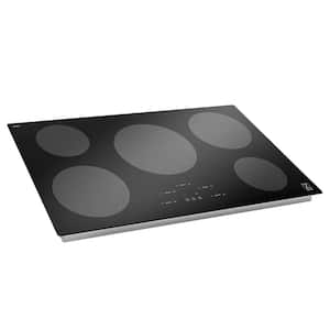 36 in. 6 Burner Element Top Control Induction Cooktop with Touch Controls in Black Glass