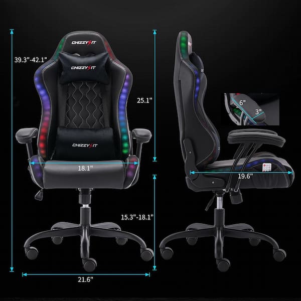 Tri-Color Streamer Gaming Chair Reclining Backrest Cushion in 2023