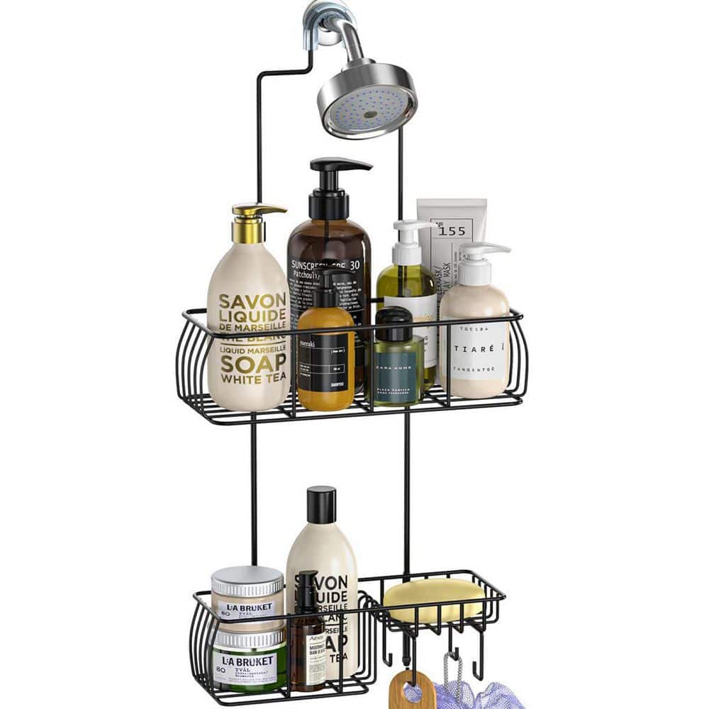 Shower Caddy Shower Storage Rack with 11 Hooks for Hanging Shower Ball –  TreeLen