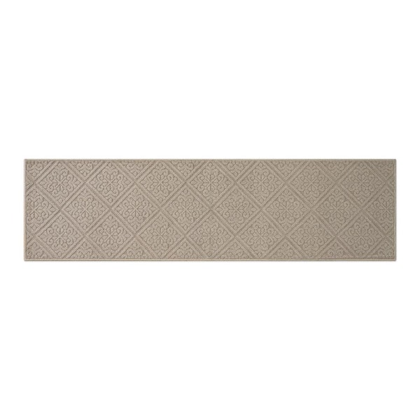 Austell Solid 2 ft. x 8 ft. Linen Geometric Runner Rug