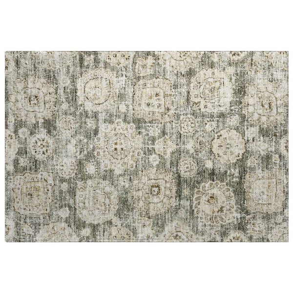 Dream Shag Premium Machine Washable Abstract ADS634 Taupe 2 ft. x 3 ft. Accent Rug