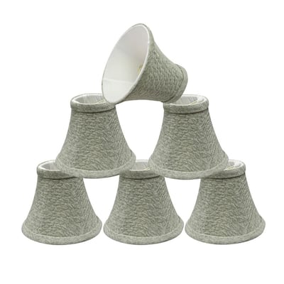 6 in. x 5 in. Light Grey Bell Lamp Shade (6-Pack)