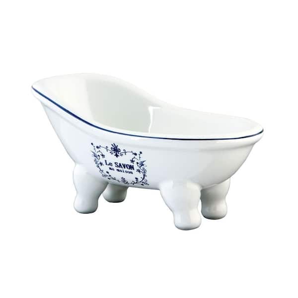 Kingston Brass Le Savon Slipper Claw Foot Tub Soap Dish in White