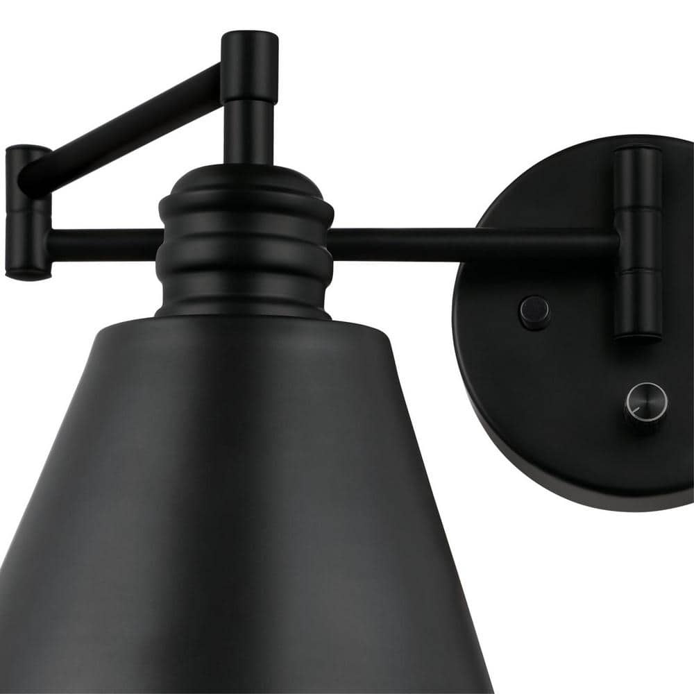 Matte Black 21.5" Swing Arm Wall Sconce