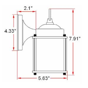 Coach Oil-Rubbed Bronze Outdoor Wall-Mount Downlight Sconce