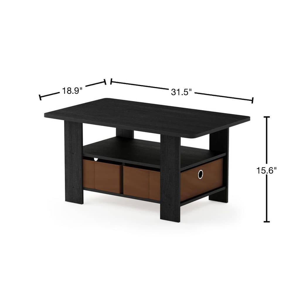 Andrey Rectangular Beech Wood Coffee Table with Storage