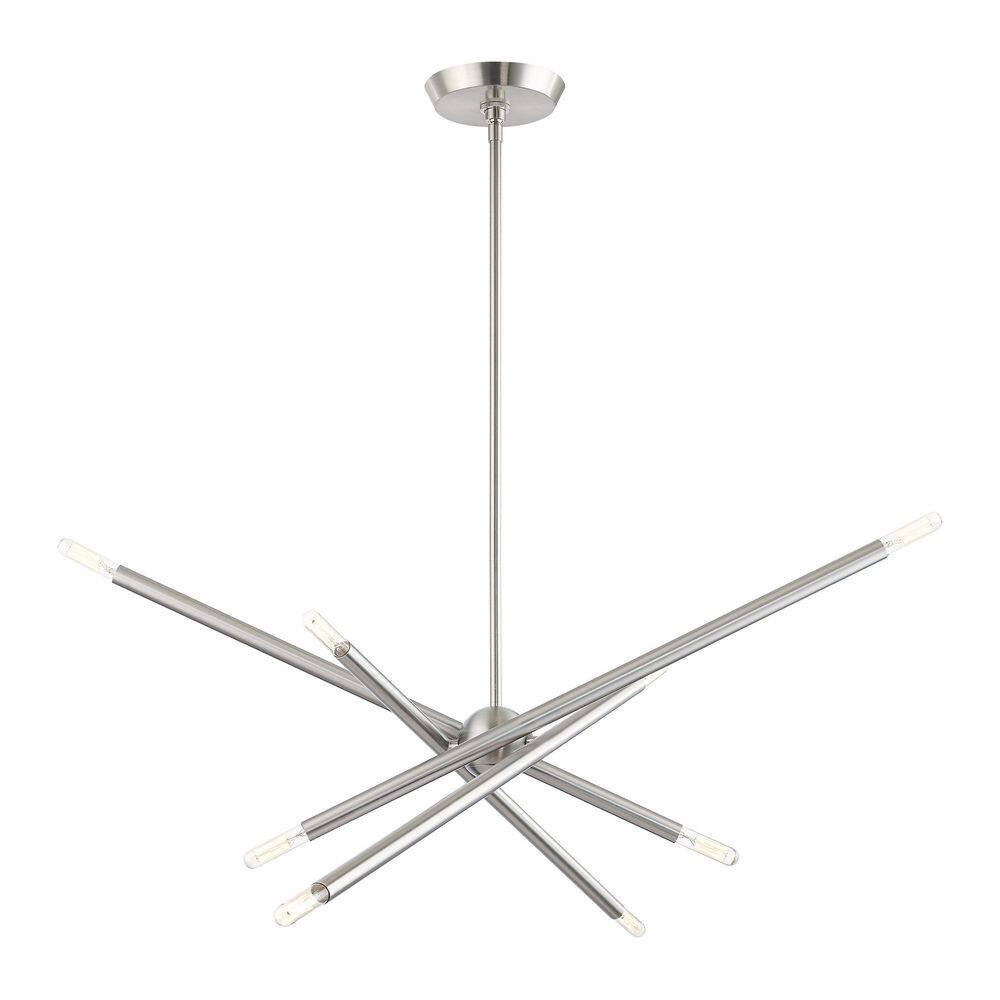 Soho Asymmetrical 8-Light Brushed Nickel Sputnik Chandelier