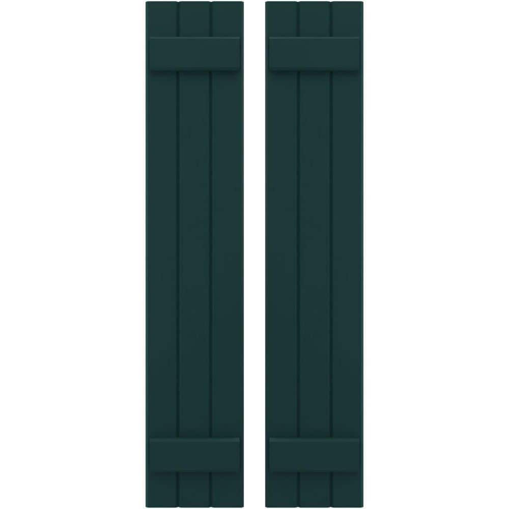 10-1/2 in. W x 42 in. H Americraft 3-Board Exterior Real Wood Joined Board and Batten Shutters in Thermal Green price history on PriceWatchPro