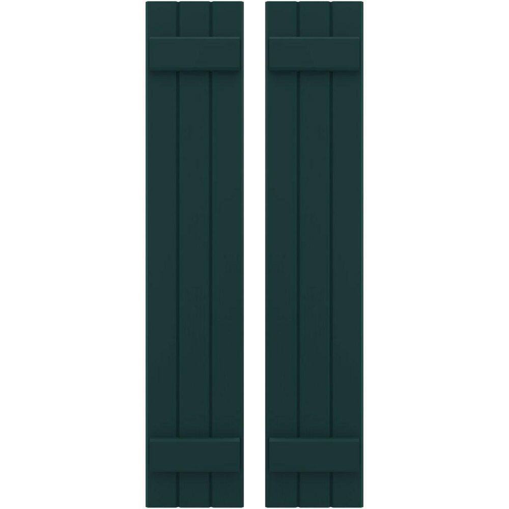 10-1/2-in W x 75-in H Americraft 3 Board Exterior Real Wood Joined Board and Batten Shutters Thermal Green price history on PriceWatchPro