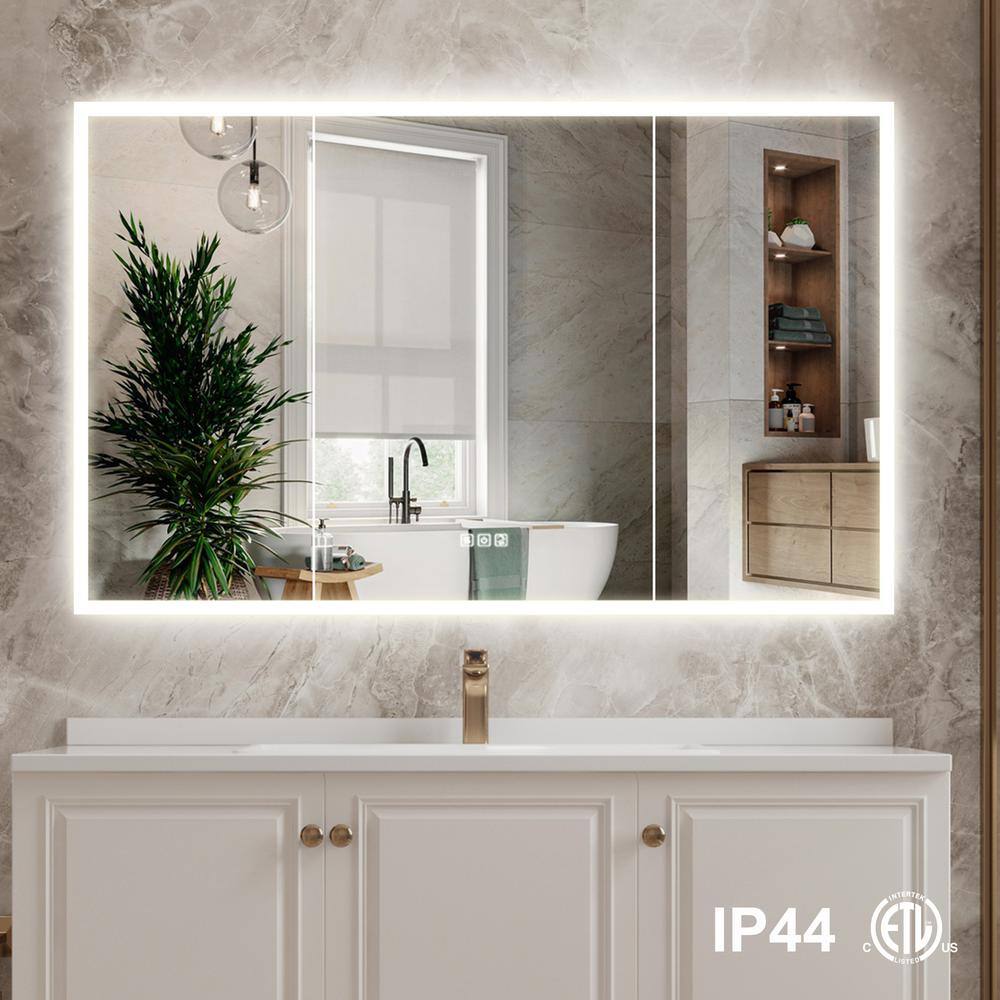 ANGELES HOME 48 in. W x 30 in. H Rectangular Recessed/Surface LED