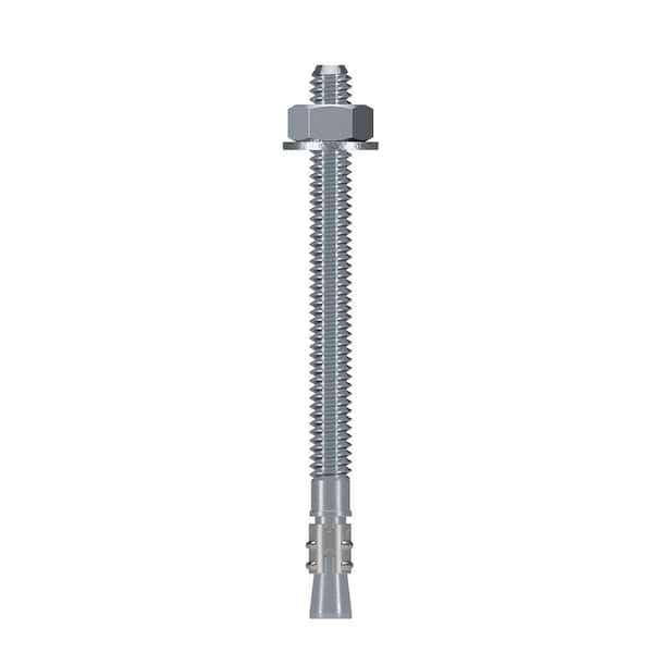 1/2"-13 X 4-1/2" Concrete Wedge Anchor With Washer & Hex Nut Zinc Plated 100 