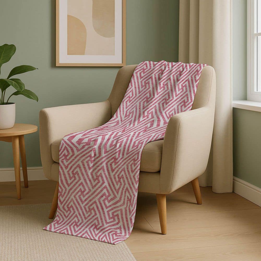Premium Machine Washable ASB731 Pink 50 in. x 70 in. Sherpa Throw Blanket price history on PriceWatchPro