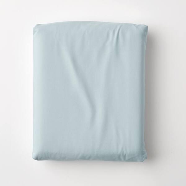 The Company Store Company Cotton Pale Blue Cotton Percale Full Fitted ...