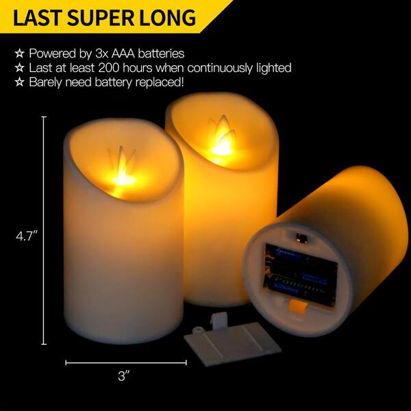 2 SET LOT Flickering LED Votive CANDLE Frosted Glass Xmas Gift Wedding Favor 
