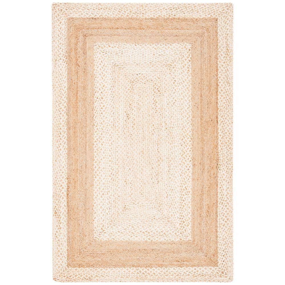 Natural Fiber Beige 5 ft. x 8 ft. Woven Border Area Rug price history on PriceWatchPro