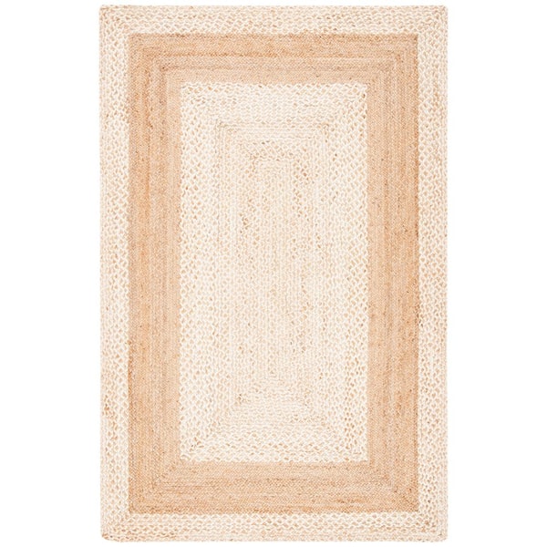 SAFAVIEH Natural Fiber Beige 6 ft. x 9 ft. Woven Border Area Rug