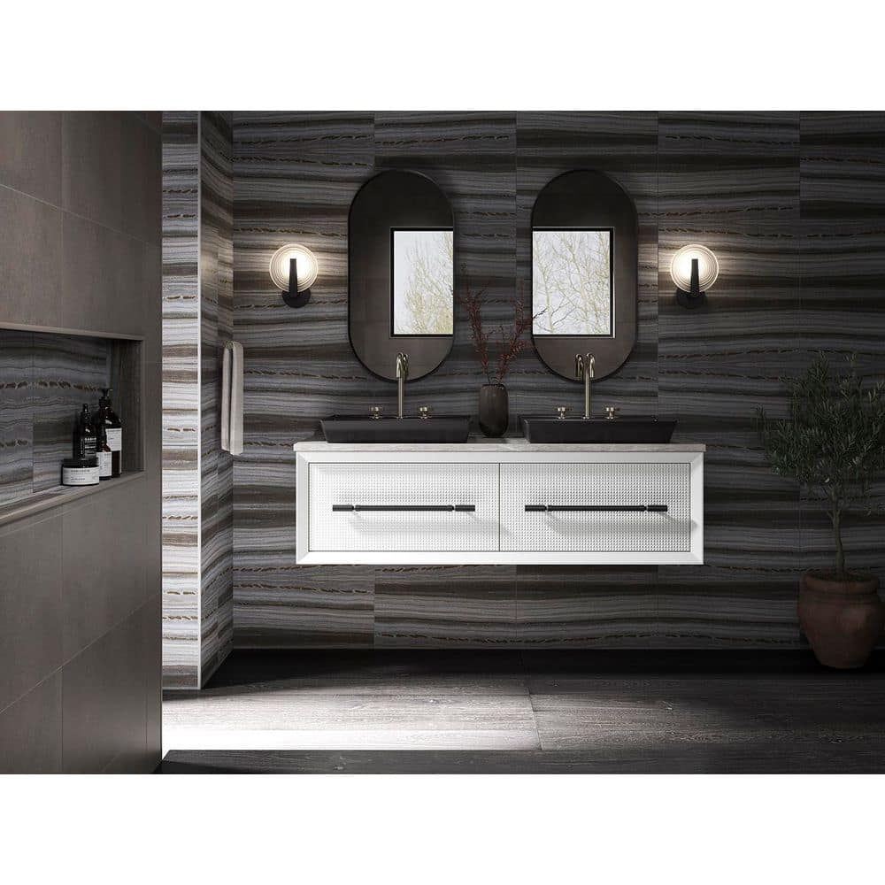Matte Black 36" x 18" Rectangular Bathroom Vanity Mirror