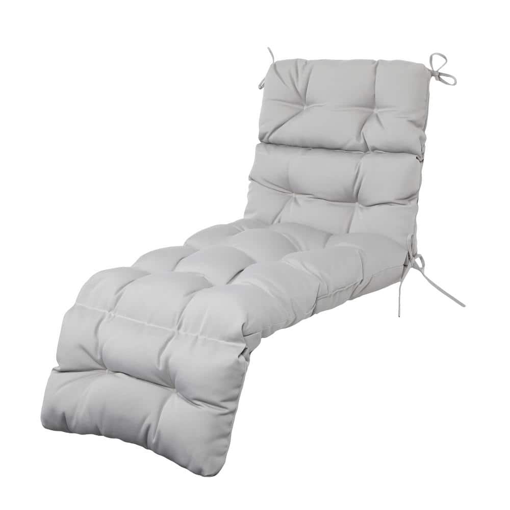 "Outdoor Chaise Lounge Cushions 71x24x4"" Wicker Tufted Cushion for Patio Furniture in Gray" price history on PriceWatchPro