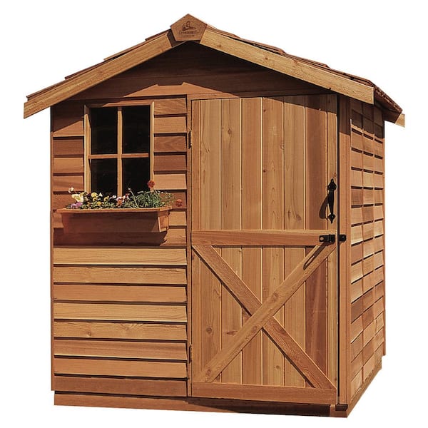 Cedarshed Gardener 8 ft. x 10 ft. Western Red Cedar Garden Shed