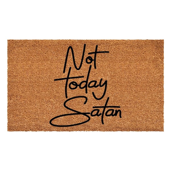 Calloway Mills Not Today Satan Doormat, 24" x 36"