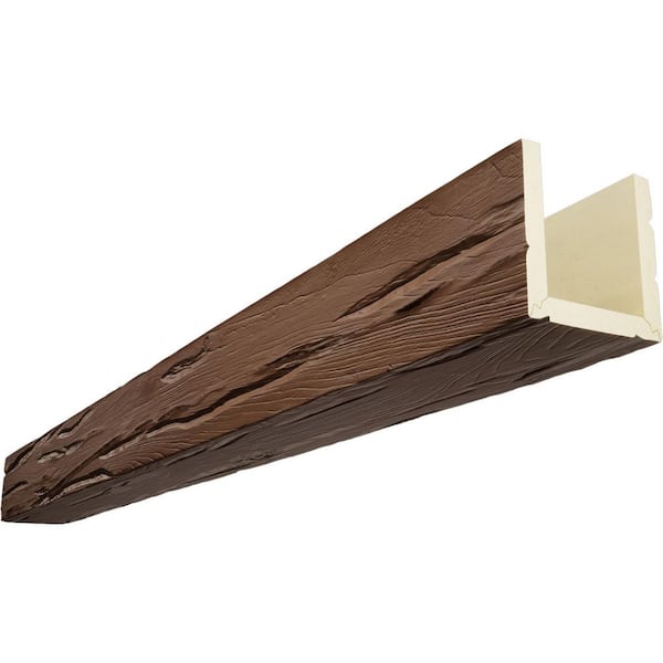 Endurathane 4 in. H x 8 in. W x 14 ft. L Riverwood Redwood Faux Wood Beam