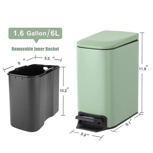1.3 Gallon Green Metal Ice Bucket