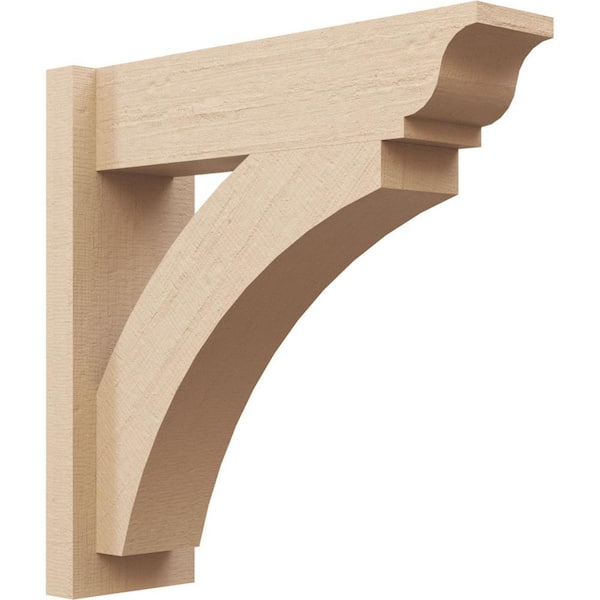 Ekena Millwork 6 in. x 32 in. x 20 in. Thorton Traditional Rough Cedar Woodgrain Timberthane Polyurethane Outlooker, Primed Tan