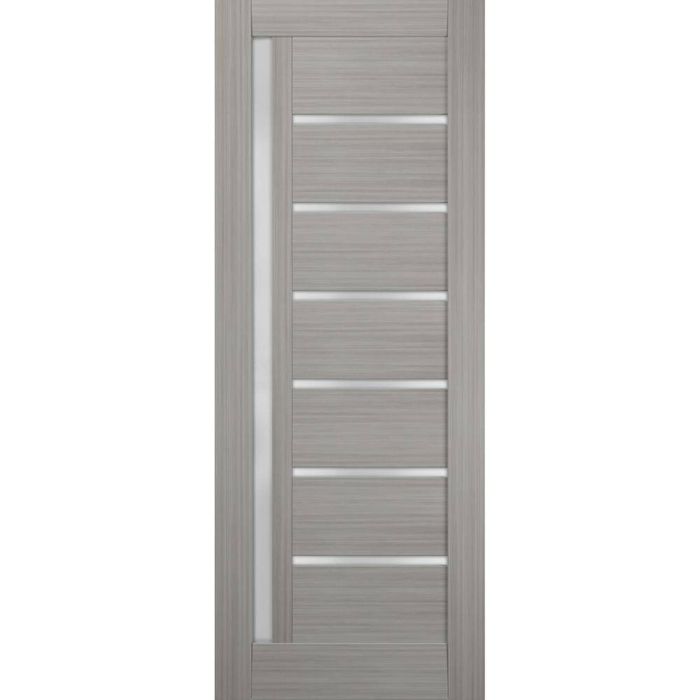4088 42 in. x 80 in. Single Panel No Bore MDF 1/4 Lite Frosted Glass Gray Finished Pine Wood Interior Door Slab price history on PriceWatchPro