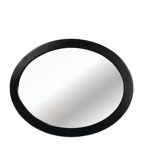 Medium Oval Black Modern Mirror (30 in. H x 40 in. W)