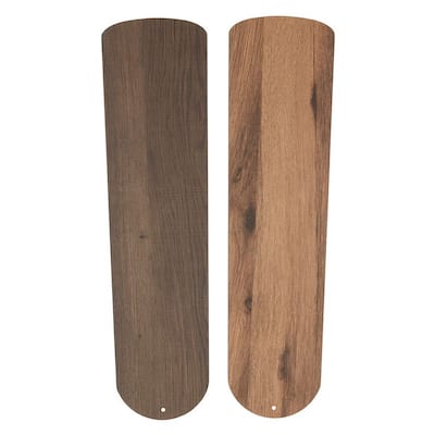 Commercial Electric 52 in. Natural/Oak Indoor Reversible Replacement Fan Blades (5-Pack)